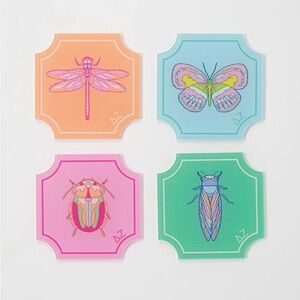 Delta Zeta Sorority Flutter Acrylic Coaster Set